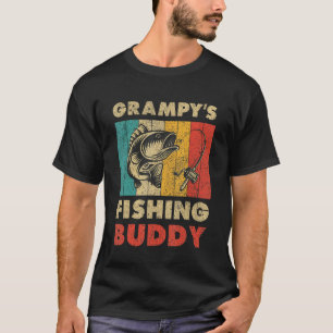 Funny Fishing Grampy's Fishing Buddy Vintage Fishi T-Shirt