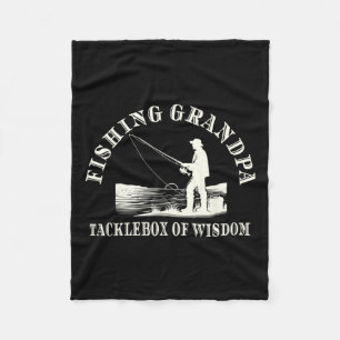 Funny Fishing Grandpa Appreciation Tacklebox Of Wi Fleece Blanket