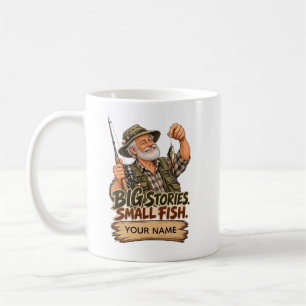 Funny Fishing Grandpa – Personalised Name Gift Coffee Mug