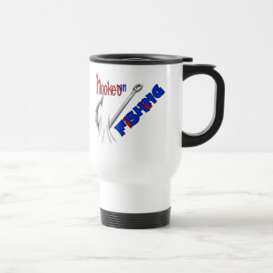 Funny Fishing Hooked On Fishing Travel Mug