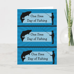Funny Fishing Humour Coupons Father's Day Card