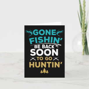 Funny Fishing Hunter Hunting Fisherman Gift Card