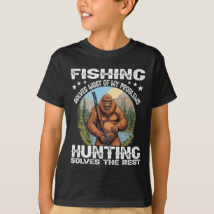 Funny Fishing Hunting Gift Halloween Humour Hunter T-Shirt