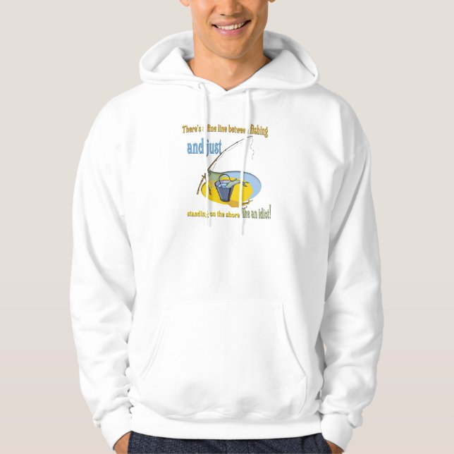 Funny Fishing Idiot Hoodie (Front)