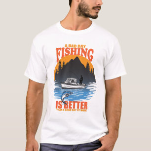 Funny Fishing Lover Fisher Fisherman Gift Mens T-Shirt