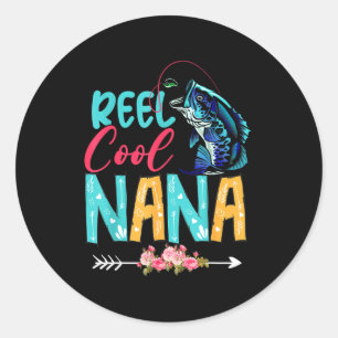 Funny fishing lover happy mother's day matching classic round sticker