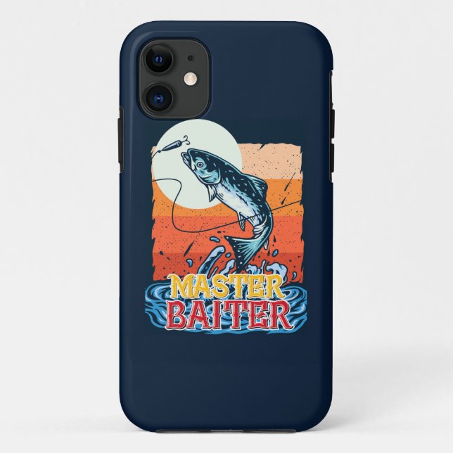 Funny Fishing Master Baiter Case-Mate iPhone Case (Back)