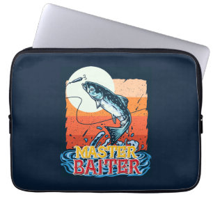 Funny Fishing Master Baiter Laptop Sleeve