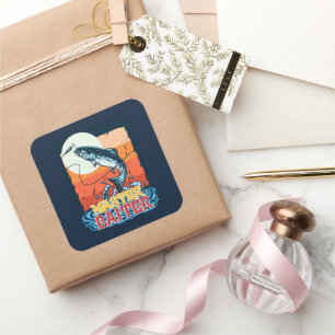 Funny Fishing Master Baiter Square Sticker