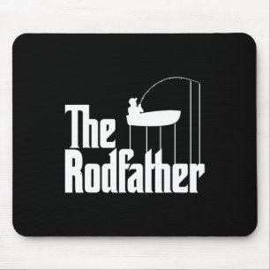 Funny Fishing Meme Of The Rodfather Fishing Rod Mouse Mat