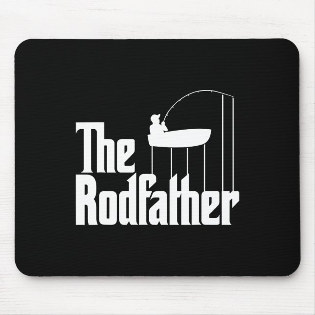 Funny Fishing Meme Of The Rodfather Fishing Rod  Mouse Mat (Front)