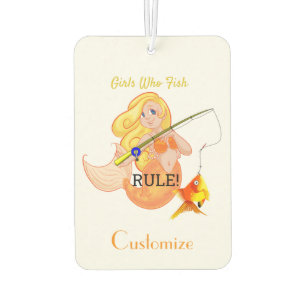 Funny Fishing Mermaid Girl Thunder_Cove     Car Air Freshener