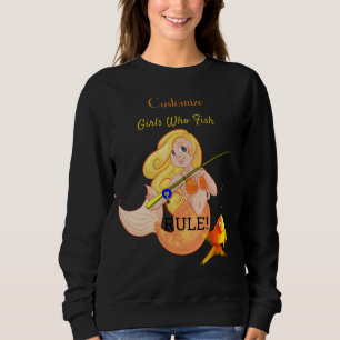 Funny Fishing Mermaid Girl Thunder_Cove  Sweatshirt