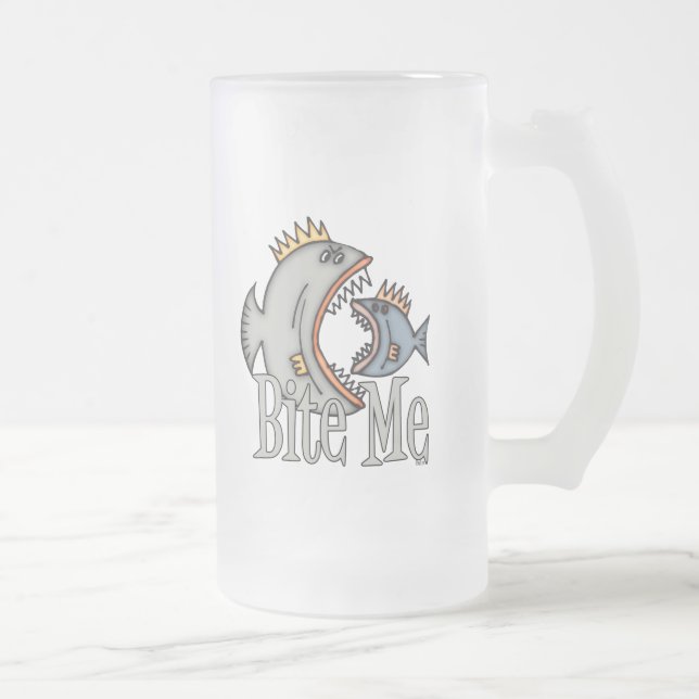 Funny Fishing Mug  Fishing Humour Fishing Bite Me (Right)