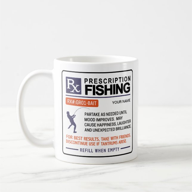 Funny Fishing Mug Prescription Design  (Left)