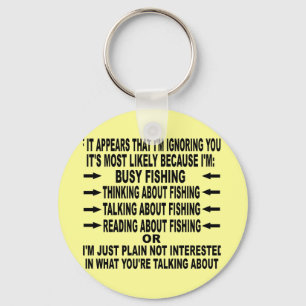 FUNNY FISHING OBSESSION KEY RING