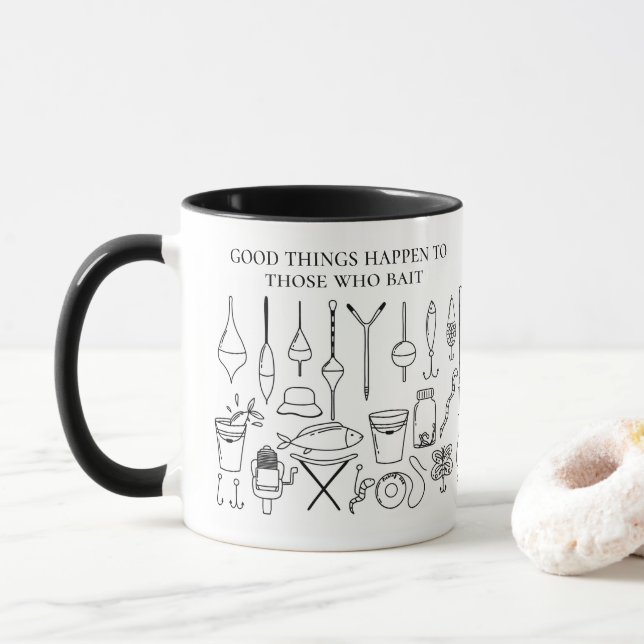 Funny Fishing Quote Fisherman's Mug (With Donut)