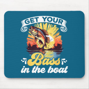 Funny Fishing Quote Hooked On B Fishing  Mouse Mat