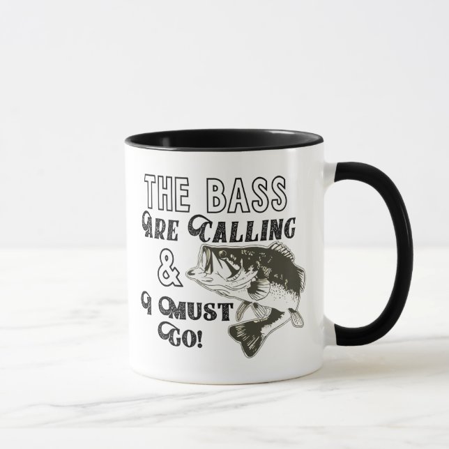 Funny Fishing Quote Largemouth Bass Fisherman Mug (Right)