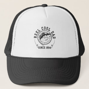 Funny Fishing Quote Reel Cool Dad Since 1994 Trucker Hat