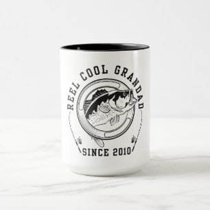 Funny Fishing Quote Reel Cool Grandad Since 2010 Mug