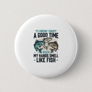 Funny Fishing Quote Vintage Engraving Vector Desig 6 Cm Round Badge