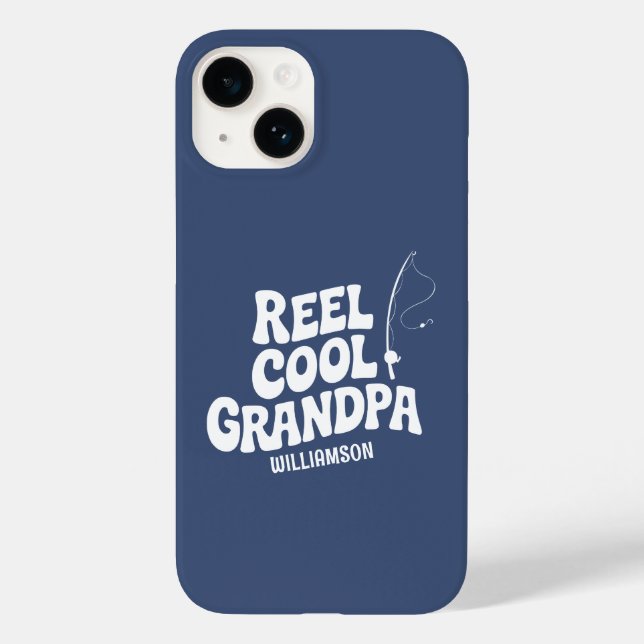 Funny Fishing Reel Cool grandpa Fathers day gift  Case-Mate iPhone Case (Back)