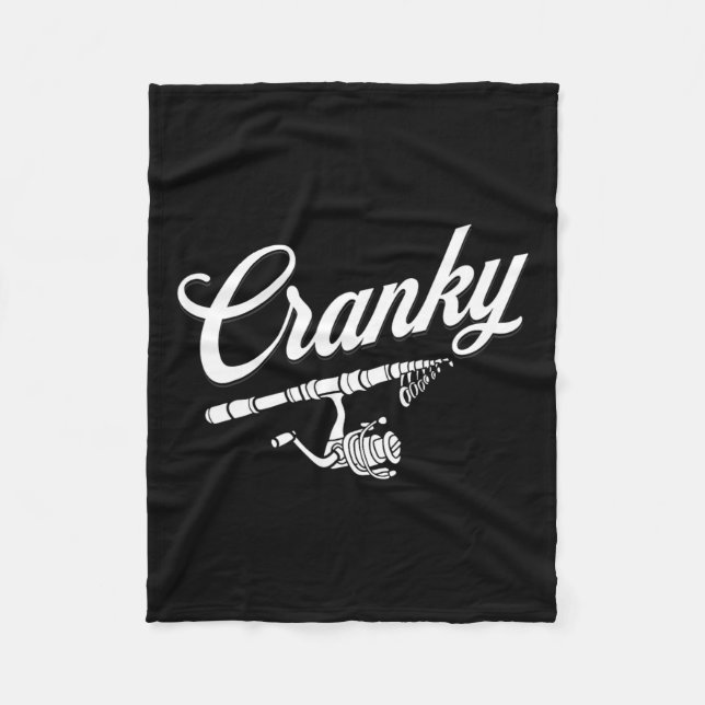 Funny Fishing Reel Pun Shirt  Fleece Blanket (Front)