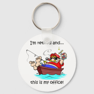 Funny fishing retirement key ring