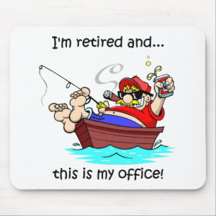 Funny fishing retirement mouse mat