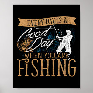 Funny Fishing Rod Fish - Fisherman Poster
