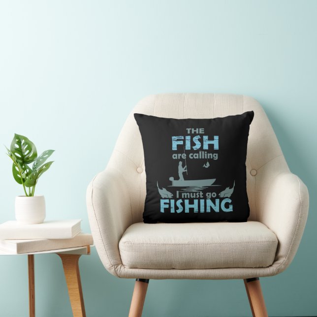 Funny fishing saying cushion (Chair)