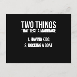 Funny Fishing Saying Docking A Boat Marriage Desig Postcard