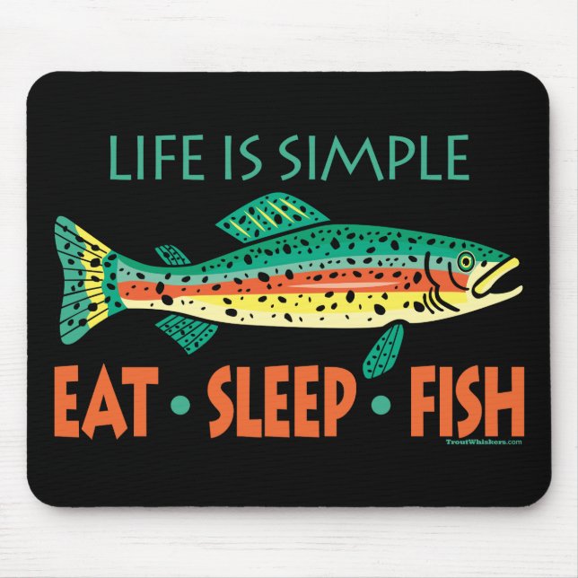 Funny Fishing Saying Mouse Mat (Front)