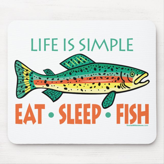 Funny Fishing Saying Mouse Mat (Front)