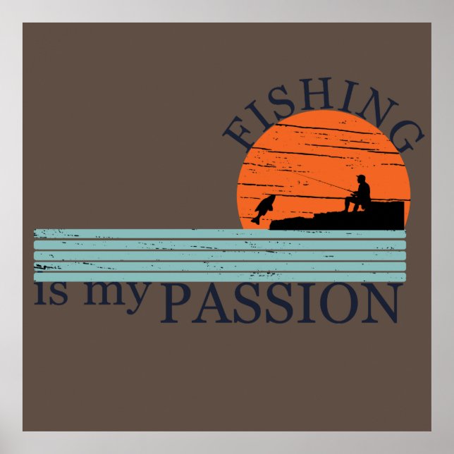 Funny fishing saying poster (Front)