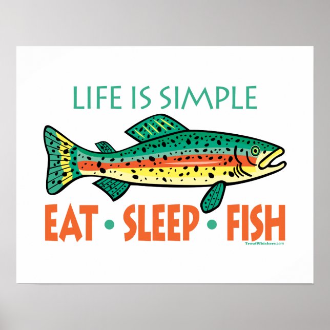 Funny Fishing Saying Poster (Front)