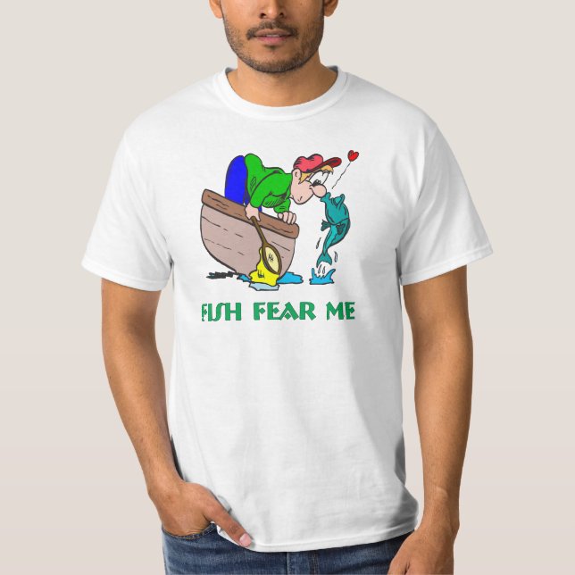Funny Fishing Shirt Fishing Humour Fishing Fear (Front)