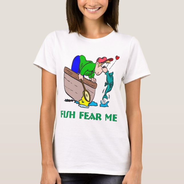 Funny Fishing Shirt Fishing Humour Fishing Fear (Front)