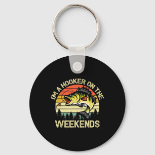 Funny Fishing Shirt I'm A On The Weekends B Fish  Key Ring