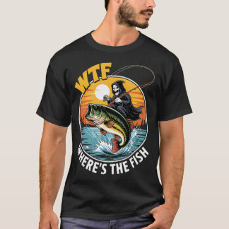 Funny Fishing Skull Joke T-Shirt