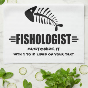 Funny Fishing Tea Towel