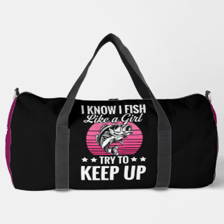 Funny Fishing Theme Duffle Bag