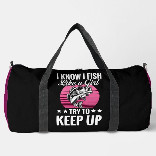 Funny Fishing Theme Duffle Bag (Front)