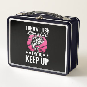 Funny Fishing Theme Metal Lunch Box