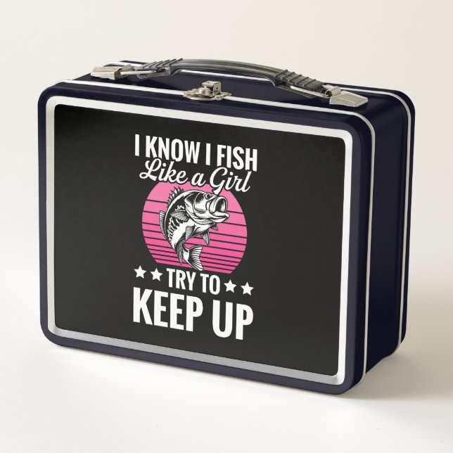 Funny Fishing Theme  Metal Lunch Box (Front)