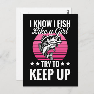 Funny Fishing Theme Postcard