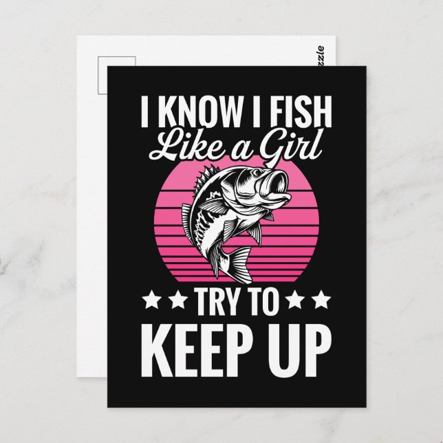 Funny Fishing Theme  Postcard (Front/Back)