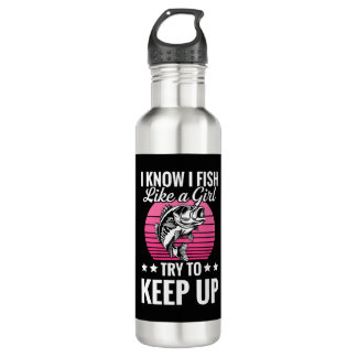 Funny Fishing Themed 710 Ml Water Bottle