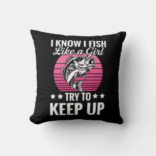 Funny Fishing Themed Cushion